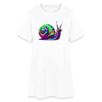 Escargot - Robe T-shirt Femme - blanc - Devant