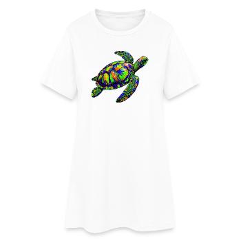 Sea turtle - Women’s T-Shirt Dress - white - Front