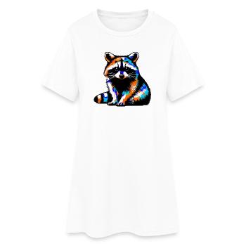 Raccoon - Women’s T-Shirt Dress - white - Front