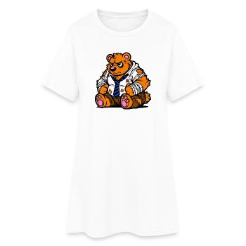 Office Bear - Women’s T-Shirt Dress - white - Front