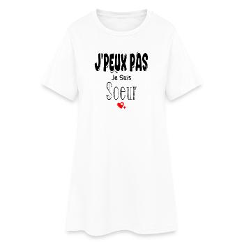 J'Peux Pas Je suis Sœur - Robe T-shirt Femme - blanc - Devant