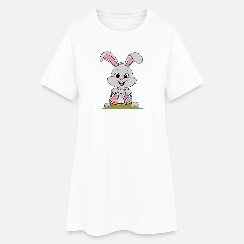 Cute Easter Rabbit - Women’s T-Shirt Dress - white