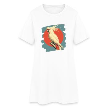 Cacatoès - Robe T-shirt Femme - blanc - Devant