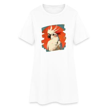 Cacatoès - Robe T-shirt Femme - blanc - Devant