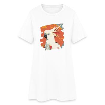 Cacatoès - Robe T-shirt Femme - blanc - Devant