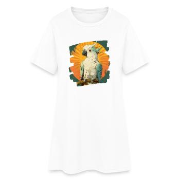 Cacatoès - Robe T-shirt Femme - blanc - Devant