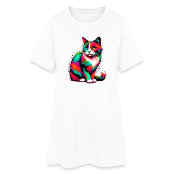 Cat - Women’s T-Shirt Dress - white - Front