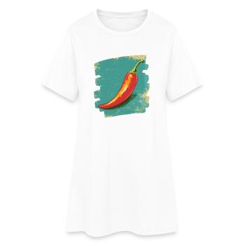 Piment - Robe T-shirt Femme - blanc - Devant