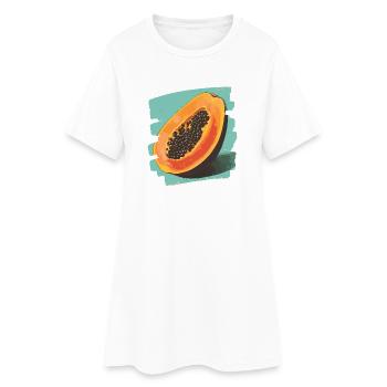 Papaye - Robe T-shirt Femme - blanc - Devant