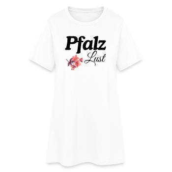 Pfalzblüte - Frauen T-Shirt-Kleid - Weiß - Vorne