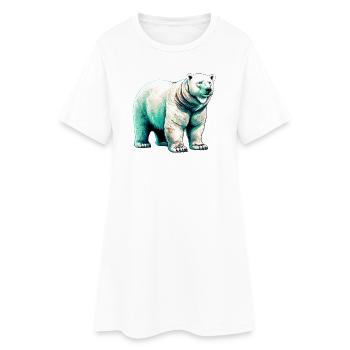 Ours polaire blanc - Robe T-shirt Femme - blanc - Devant
