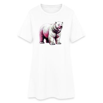 Ours polaire blanc - Robe T-shirt Femme - blanc - Devant