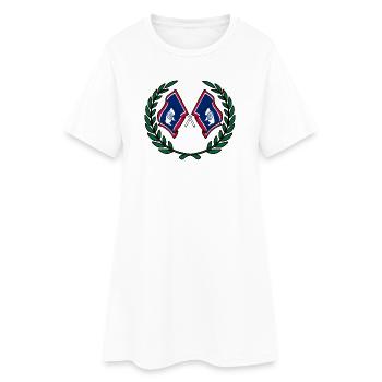 Drapeaux USA Wyoming couronne de laurier - Robe T-shirt Femme - blanc - Devant