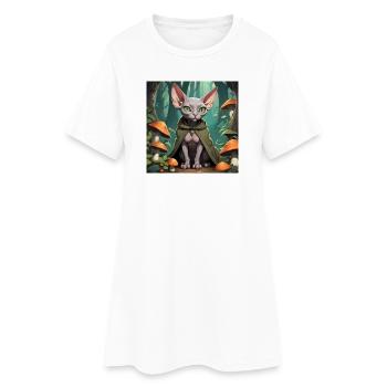 Gobelin Sphynx - Robe T-shirt Femme - blanc - Devant