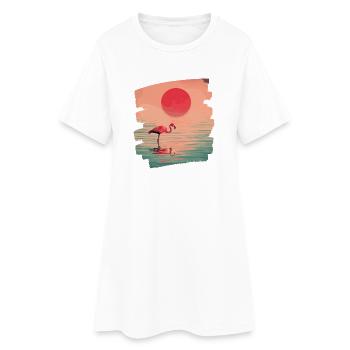 Flamingo - Women’s T-Shirt Dress - white - Front