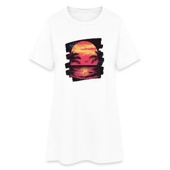Flamingo - Women’s T-Shirt Dress - white - Front