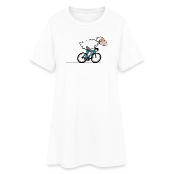 Road Bike Cycling - Women’s T-Shirt Dress - white - Front