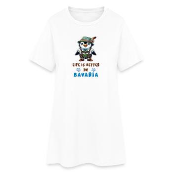 Manchot bavarois - Robe T-shirt Femme - blanc - Devant