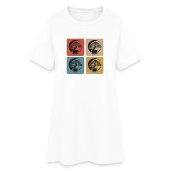 Bonsaï Coucher de soleil - Robe T-shirt Femme - blanc - Devant