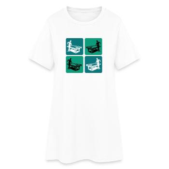 Vintage Billiards Player - Women’s T-Shirt Dress - white - Front