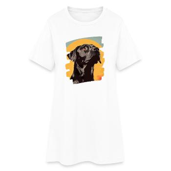 Labrador - Robe T-shirt Femme - blanc - Devant