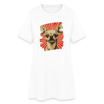Chihuahua - Robe T-shirt Femme - blanc - Devant