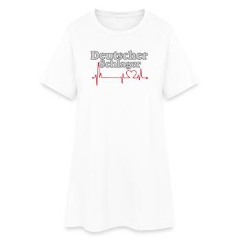 Schlager Party , Schlager Musique , Battement de cœur - Robe T-shirt Femme - blanc - Devant