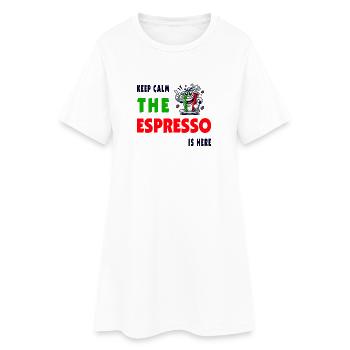 Espresso Italie / Café Design - Robe T-shirt Femme - blanc - Devant