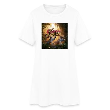 Catch me if you can Leoparden - Women’s T-Shirt Dress - white - Front
