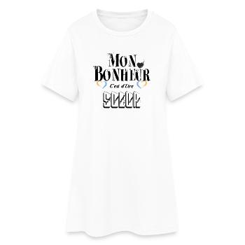 Mon Bonheur C'est d'Etre Sœur - Robe T-shirt Femme - blanc - Devant