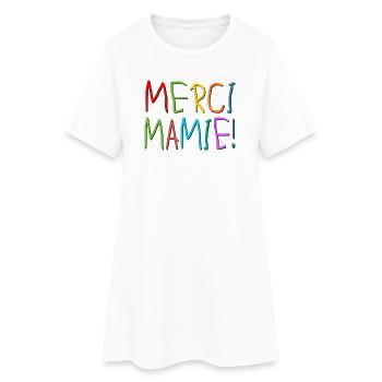 MERCI MAMAN ENFANTS MAMIE - Robe T-shirt Femme - blanc - Devant