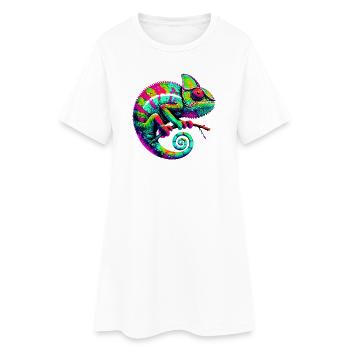 Chameleon - Women’s T-Shirt Dress - white - Front