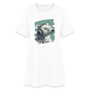 Polar bear - Women’s T-Shirt Dress - white - Front