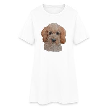 Labradoodle - Robe T-shirt Femme - blanc - Devant