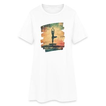 Yoga Namaste Méditation - Robe T-shirt Femme - blanc - Devant
