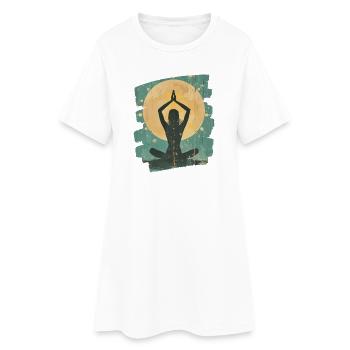 Yoga Namaste Méditation - Robe T-shirt Femme - blanc - Devant
