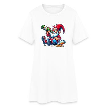 Gartenzwerk Feierabend - Robe T-shirt Femme - blanc - Devant