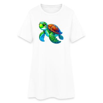Turtle - Women’s T-Shirt Dress - white - Front