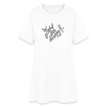 Mittagszeit - Frauen T-Shirt-Kleid - Weiß - Vorne