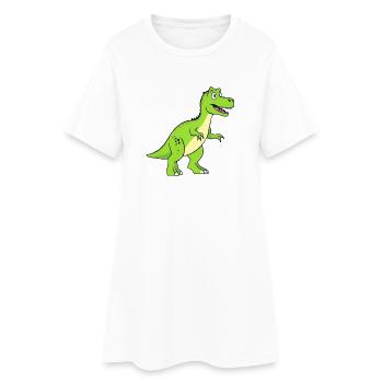 Drôle Cher Dino rieur dinosaure T rex - Robe T-shirt Femme - blanc - Devant