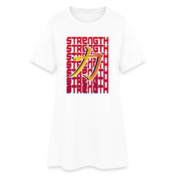 Strength Japanese Kanji - Women’s T-Shirt Dress - white - Front