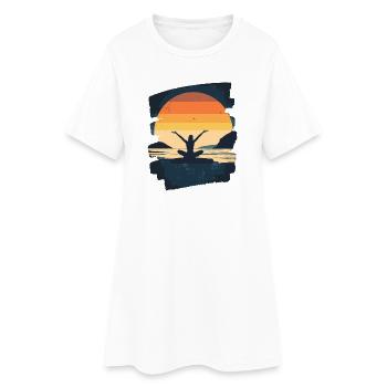 Yoga Namaste Méditation - Robe T-shirt Femme - blanc - Devant