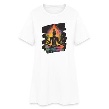 Yoga Namaste Méditation - Robe T-shirt Femme - blanc - Devant