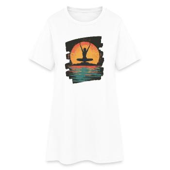 Yoga Namaste Méditation - Robe T-shirt Femme - blanc - Devant