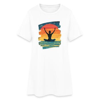 Yoga Namaste Méditation - Robe T-shirt Femme - blanc - Devant