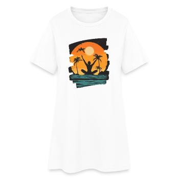 Yoga Namaste Méditation - Robe T-shirt Femme - blanc - Devant