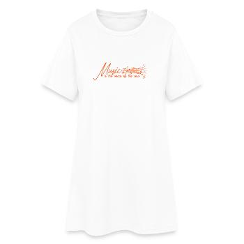 Musik ist die Stimme der Seele - Noten - Frauen T-Shirt-Kleid - Weiß - Vorne