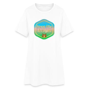Bonne Fête de Pâques Couple Jumeaux - Robe T-shirt Femme - blanc - Devant