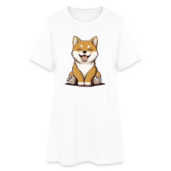 Shiba Inu - Robe T-shirt Femme - blanc - Devant
