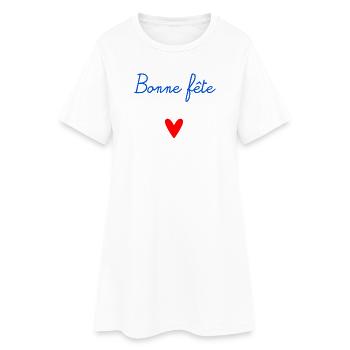 BONNE FÊTE. COEUR. BONNE FÊTE MAMAN. MAMAN - Robe T-shirt Femme - blanc - Devant